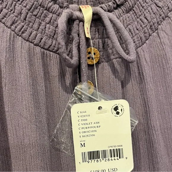 Free People Dream On Crochet Lace Maxi Dress Petrified Wood Gray Purple - Picture 7 of 12